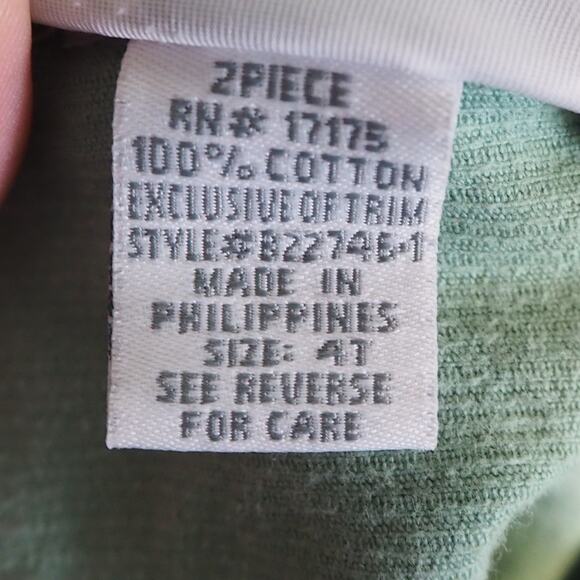 Vintage Bonnie Jean Corduroy Dress Toddler Girl Jumper 4T Heart‎ Embroidery Y2K - Picture 12 of 13